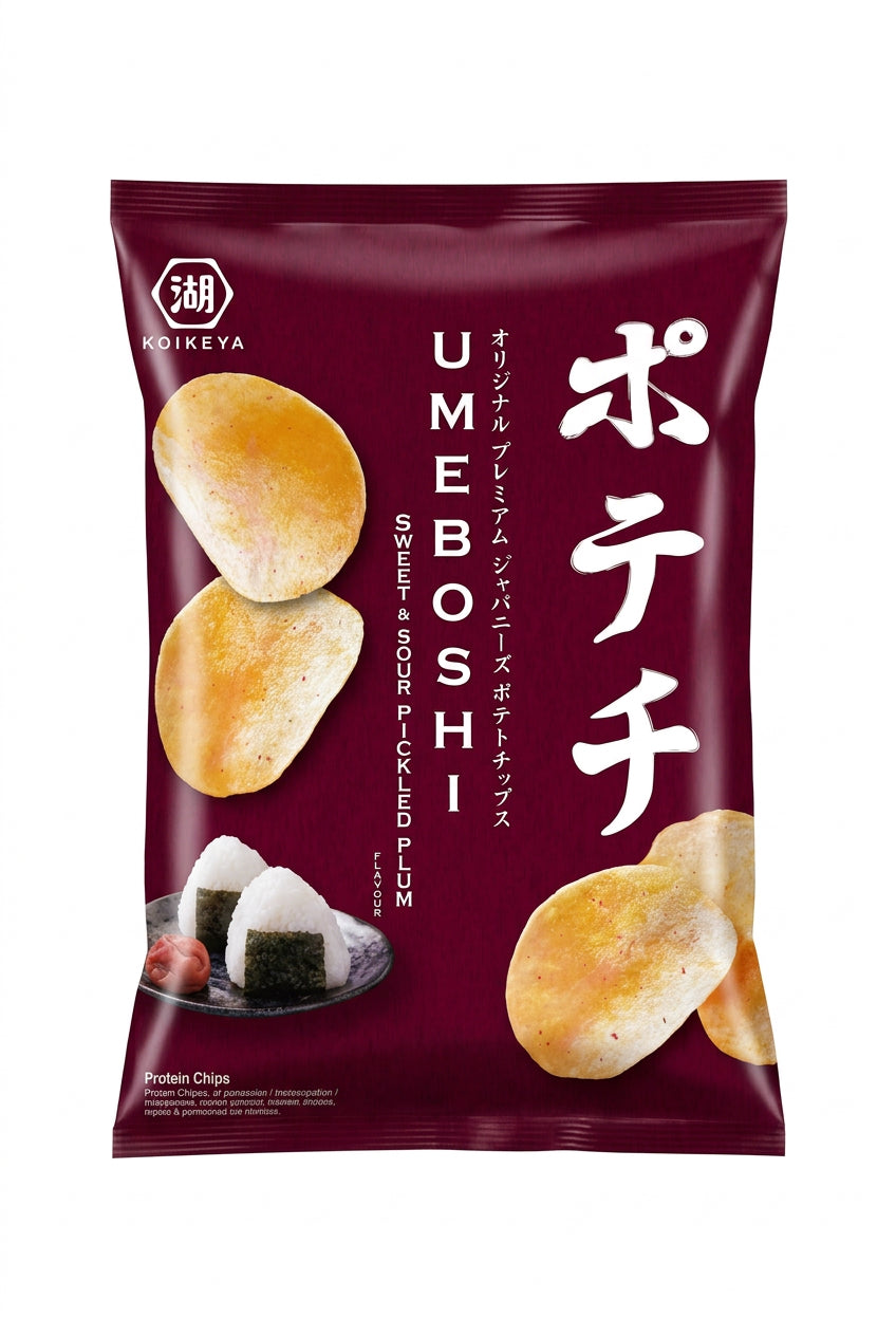 KOIKEYA PATATINE CHIPS UMEBOSHI 100G ( BOX DA 6)