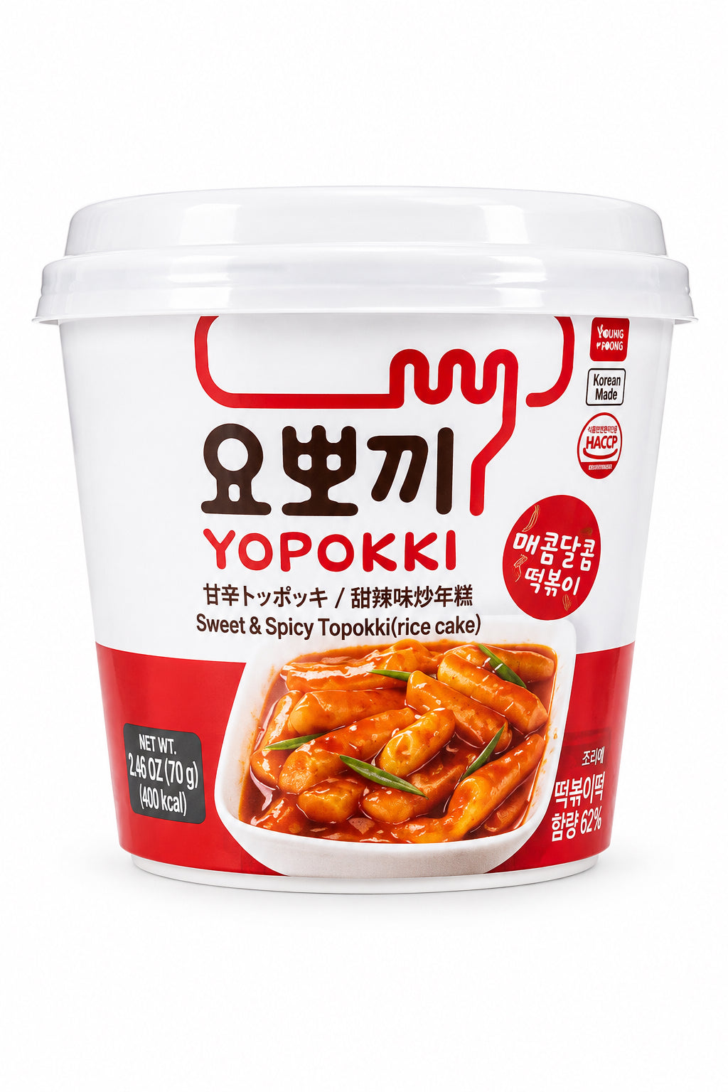YOPOKKI BIG CUP DOLCE PICCANTE 180G ( BOX DA 8)