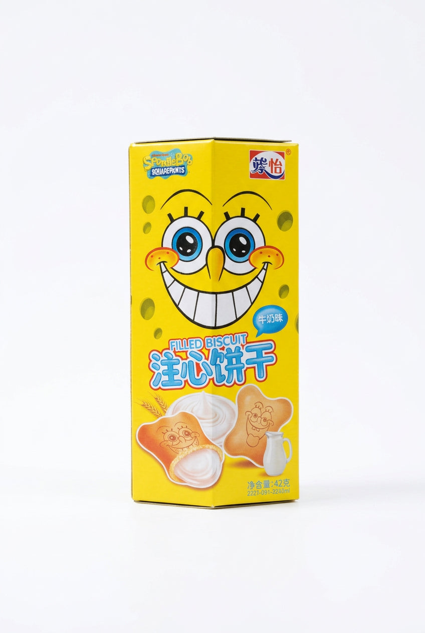 BISCOTTI SBONGEBOB AL LATTE 42G ( BOX DA 10)