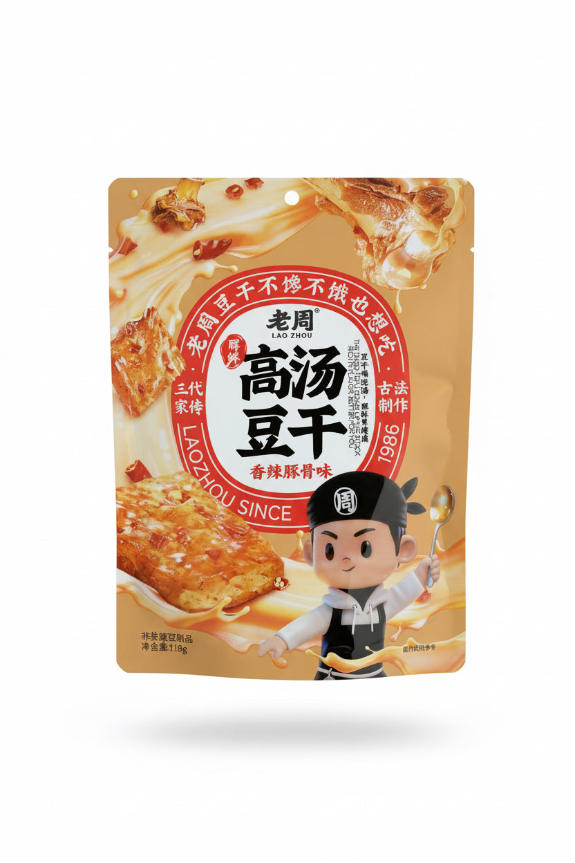 SNACK DI TOFU AL GUSTO TONKOTSU PICCANTE 118G (BOX DA 10)