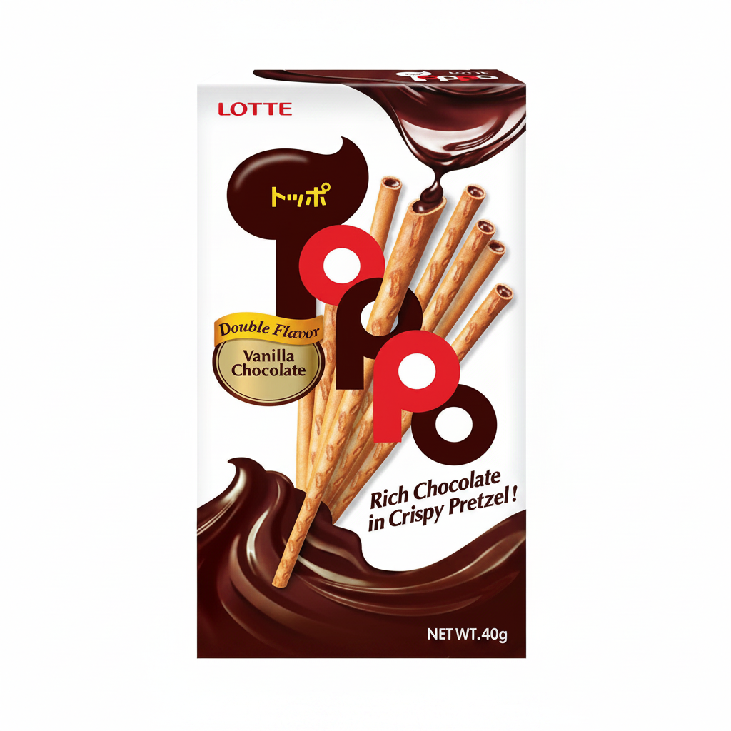 BASTONCINI DI PRETZELAL CIOCCOLATO E VANIGLIA 40 G(box da 10)