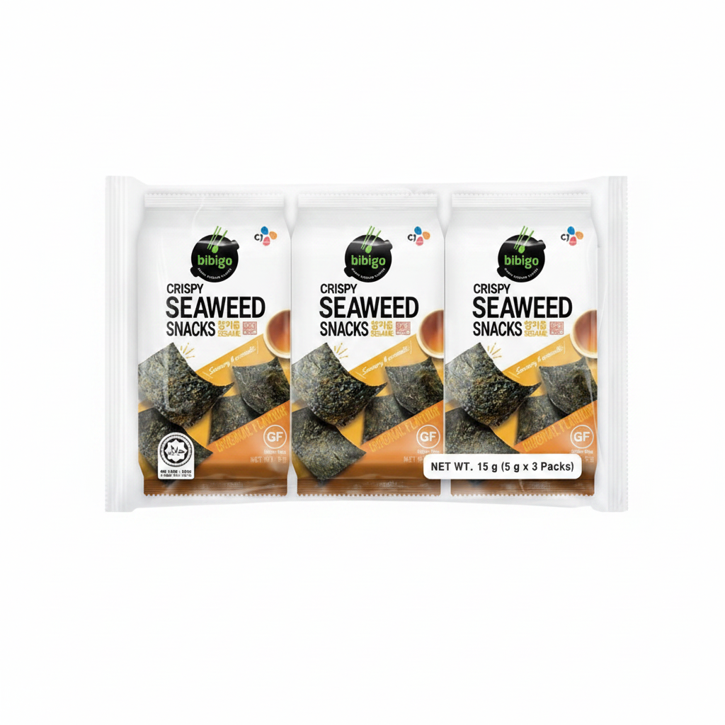 SNACK CROCCANTE DI ALGHE MARINE ORIGINALI 12 X 3 X 5 G BIBIGO