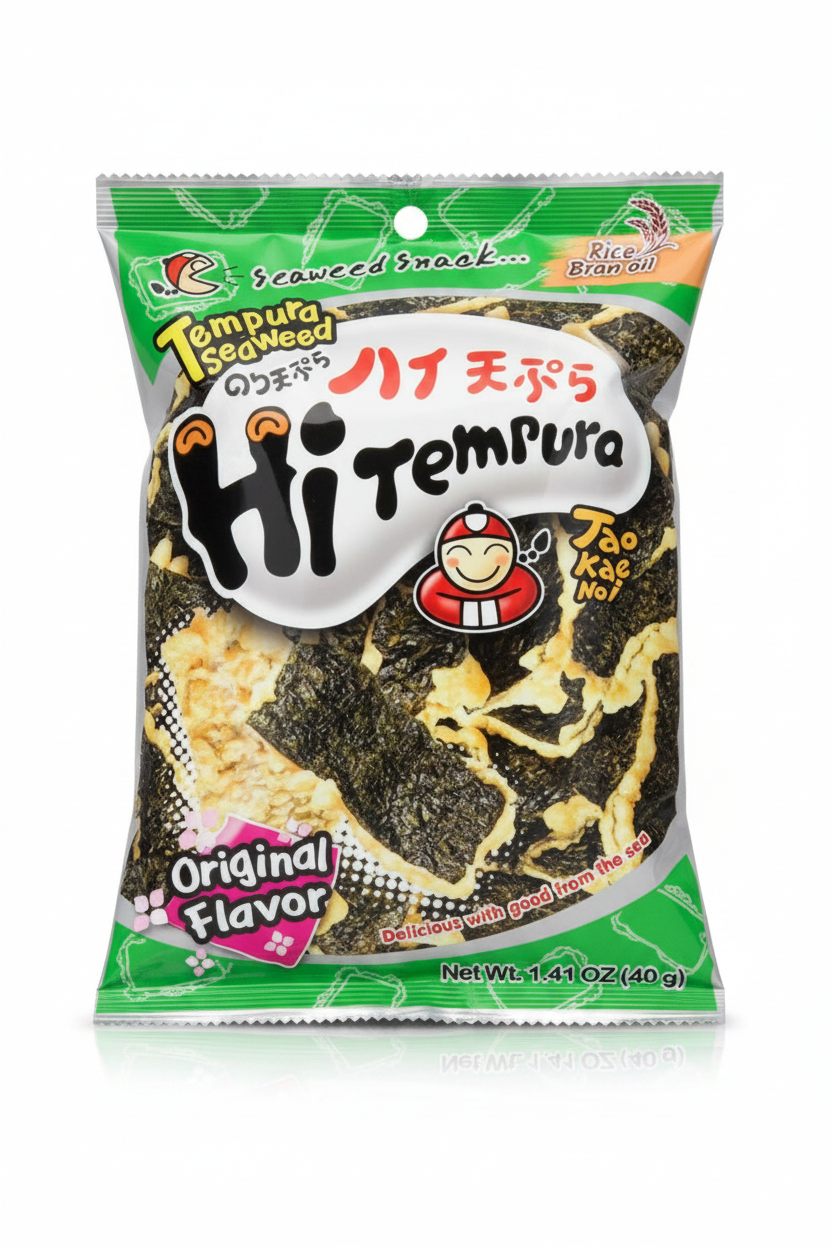 SNACK DI ALGHE IN TEMPURA ORIGINALI 2 X 6 X 40 G TAO KAE NOI(BOX DA 12)