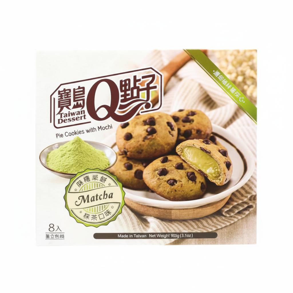 Q PIE COOKIES CON MOCHI GUSTO MATCHA 160 G(BOX DA 6)
