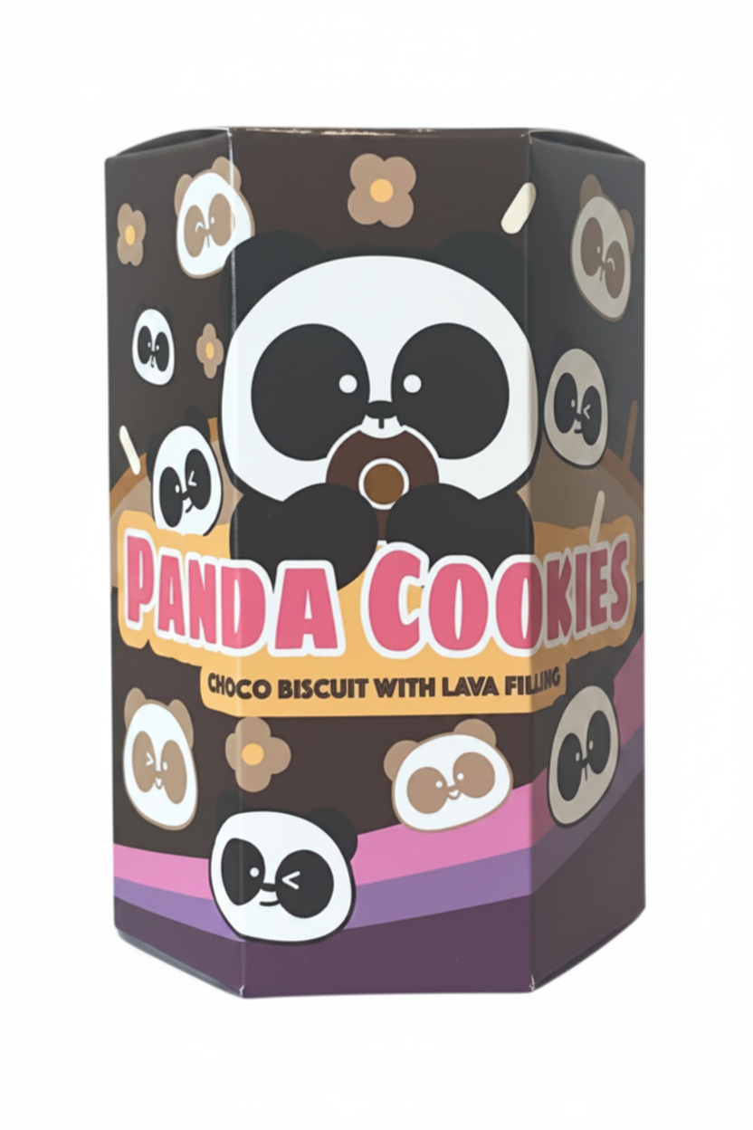 TOKIMEKI BISCOTTI PANDA AL CIOCCOLATO CON RIPIENO FONDENTE 40 G(BOX DA 12)