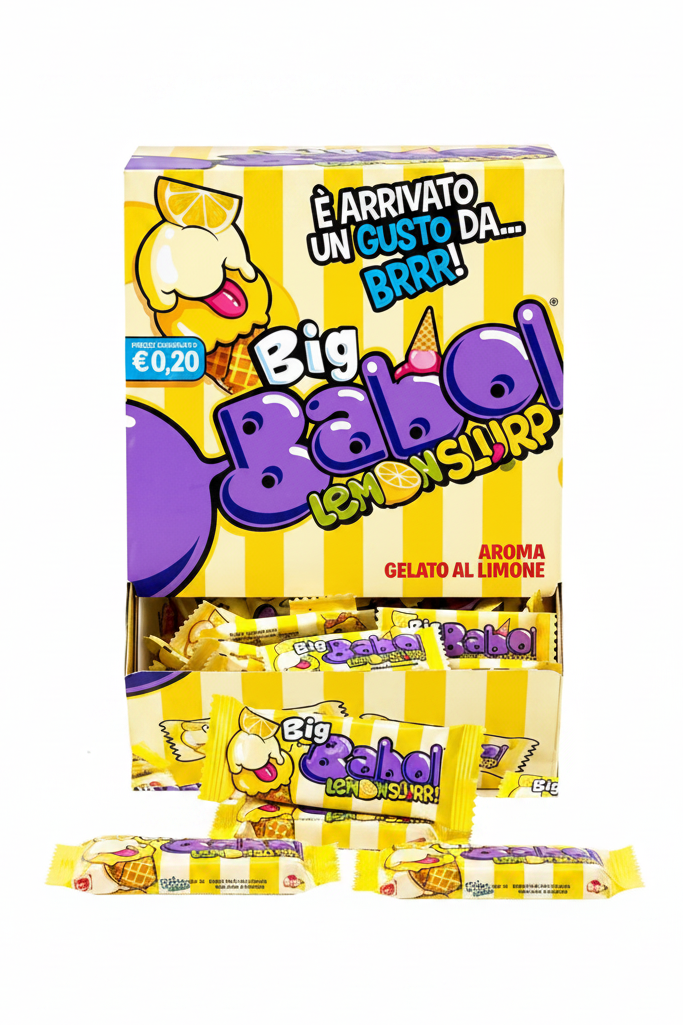BIG BABOL LEMON SLURP GOMMA DA MASTICARE AL GUSTO DI GELATO AL LIMONE SENZA GLUTINE 200 PZ