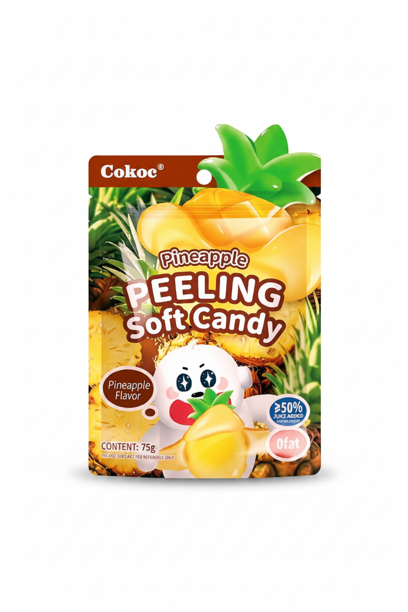COKOC CARAMELLE SBUCCIARE AL ANANAS 75 G (BOX DA 10)