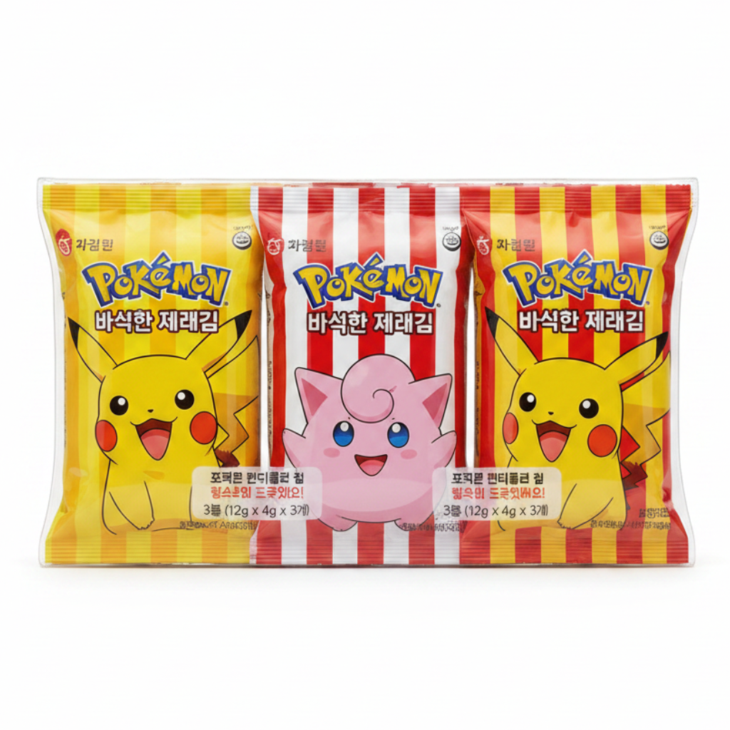 ALGHE POKÉMON 3 PEZZI CON CARTA LENTICOLARE 12 G (BOX DA 8)
