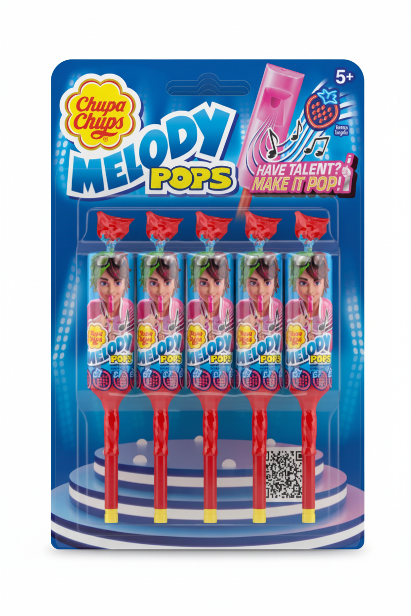 CHUPA CHUPS MELODY POPS LECCA-LECCA ALLA FRAGOLA 48PZ