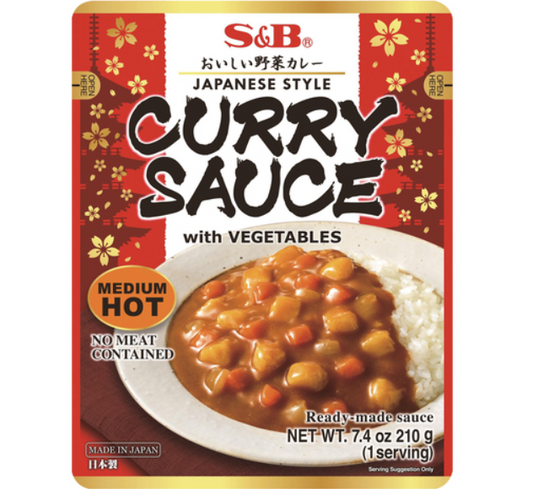 S&B SALSA AL CURRY 210G MEDIO PICCANTE [scatola da 10]