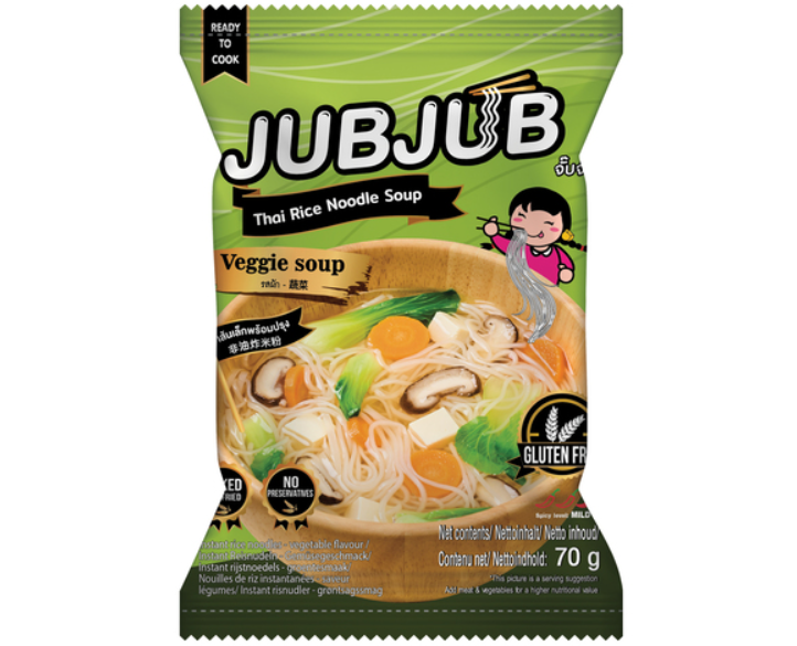 JUBJUB NOODLE DI RISO 70G VEGGIE (BOX DA 12)