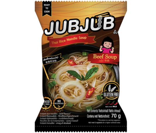 JUBJUB NOODLE DI RISO 70G GUSTO MANZO [box da 12]