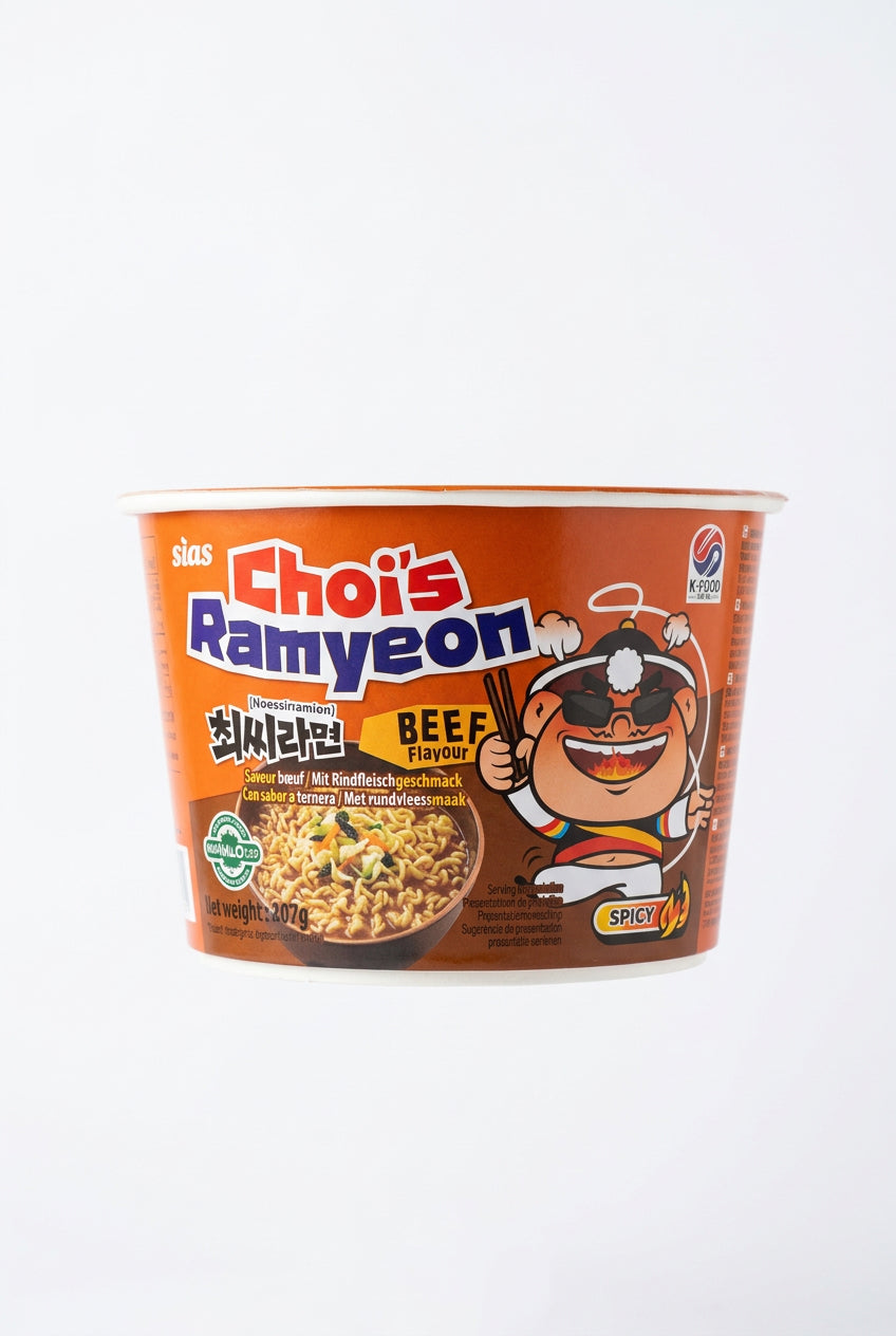 CHOI’S RAMYEON CUP AL MANZO PICCANTE 107G (BOX DA 6)