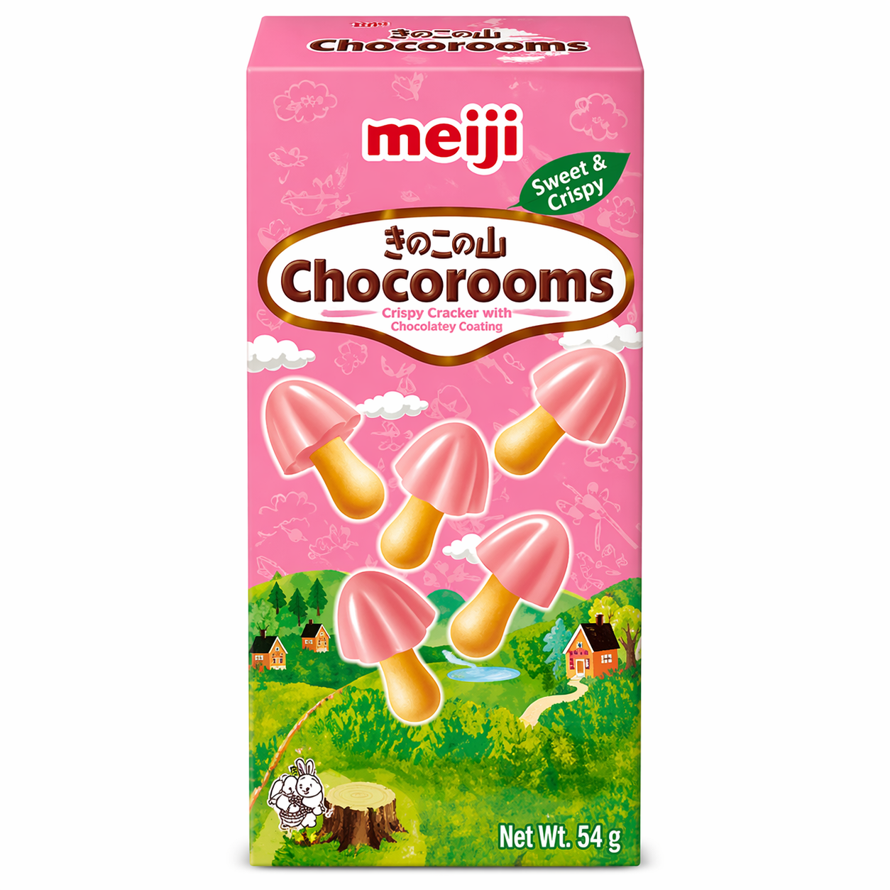 MEIJI CHOCOROOMS BISCOTTI 36G FRAGOLA [ scatola da 10]