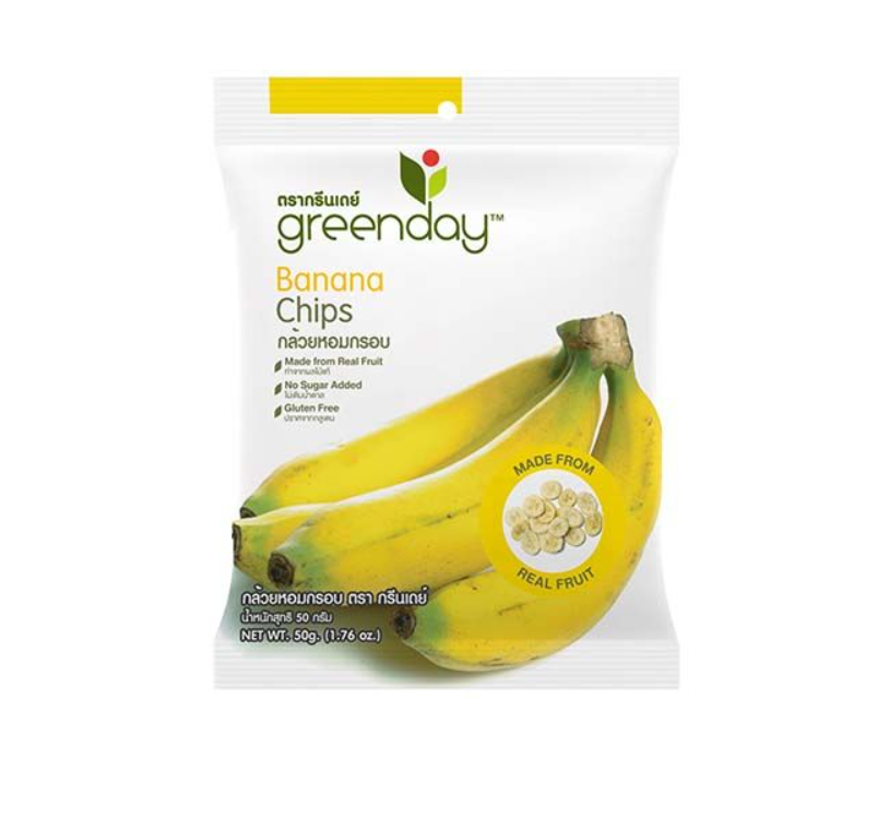 GREENDAY CHIPS DI BANANA 50G [ scatola da 12 ]