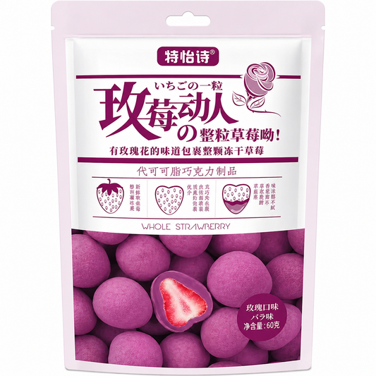 TONYS FRAGOLE LIOFILIZZATE RICOPERTE CIOCCOLATO 60G  ROSE [box da 10]