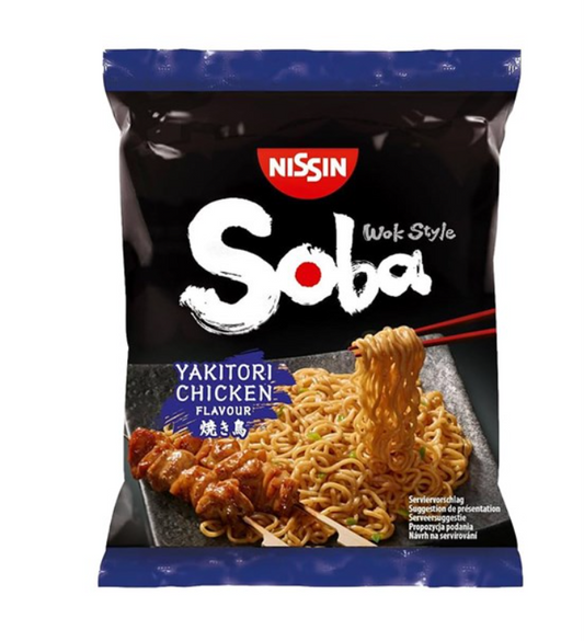 NISSIN SOBA GUSTO POLLO YAKITORI 109G [scatola da 9]