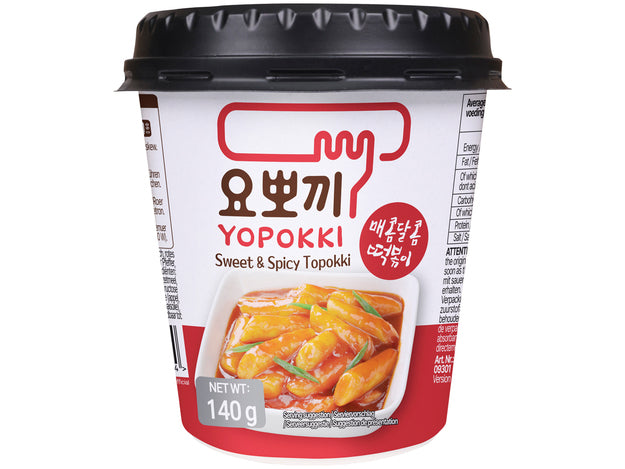YOPOKKI GNOCCHI DI RISO IN CUP 140G DOLCE PICCANTE [scatola da 12 ]