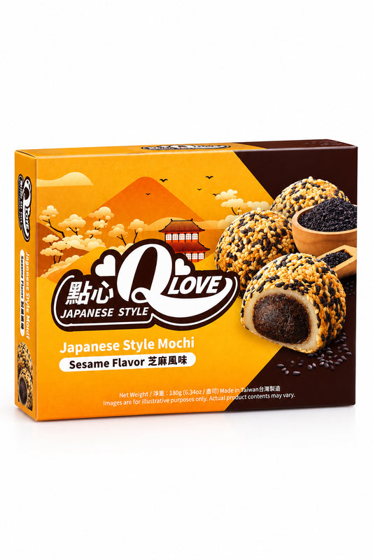 MOCHI QLOVE AL SESAMO NERO 180G ( BOX DA 12)
