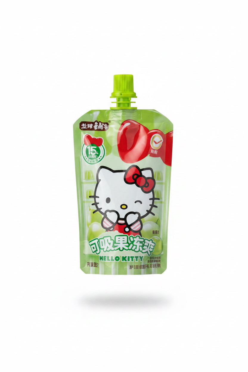 HELLO KITTY BEVANDA DI GELATINA ALL’UVA VERDE 125G [box da 12]