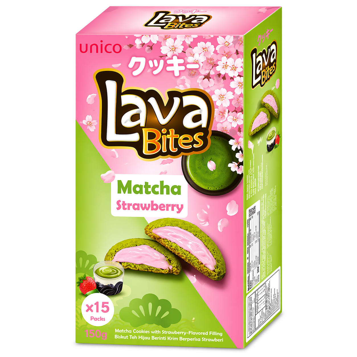 LAVA BISCOTTI RIPIENI GUSTO MATCHA/FRAGOLA 200G(BOX DA 7)