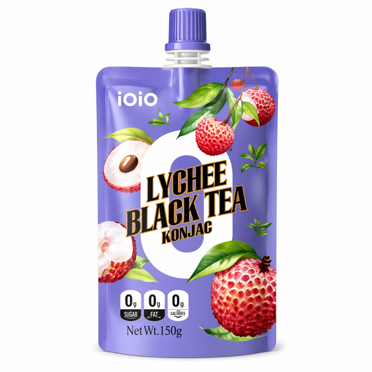iOiO Gelatina di Konjac LYCHEE/THE NERO 150G