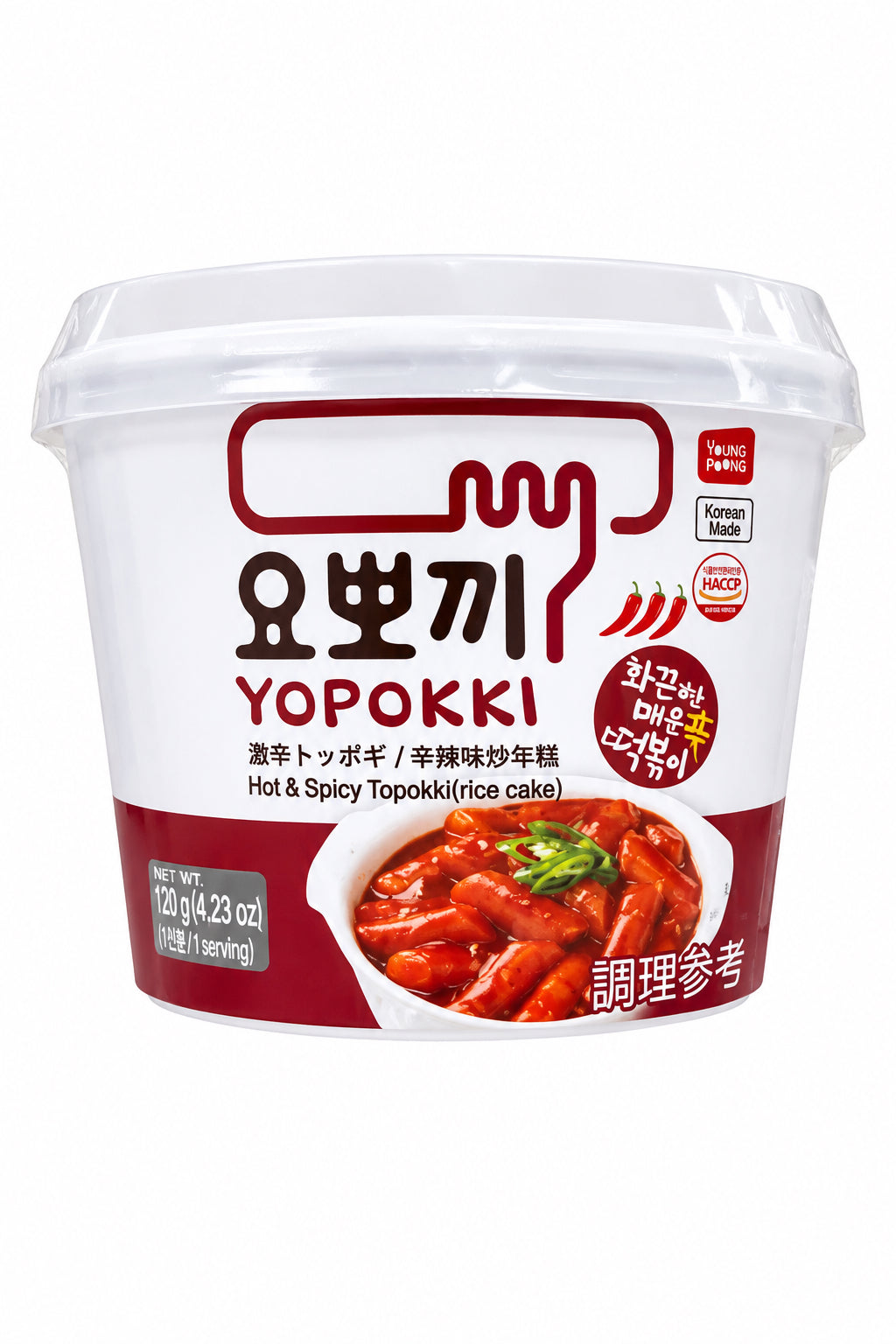 YOPOKKI BIG CUP PICCANTE 180G ( BOX DA 8)