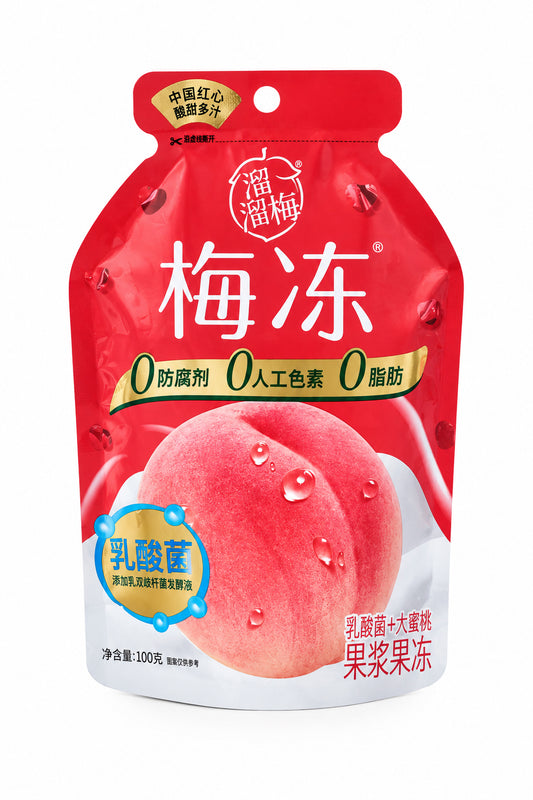 GELATINA DI PRUGNE GUSTO PESCA 100G (BOX DA 6）