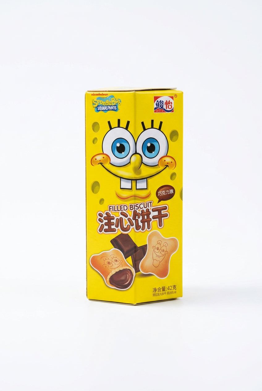 BISCOTTI SBONGEBOB  AL CIOCOLATO 42G ( BOX DA 10)