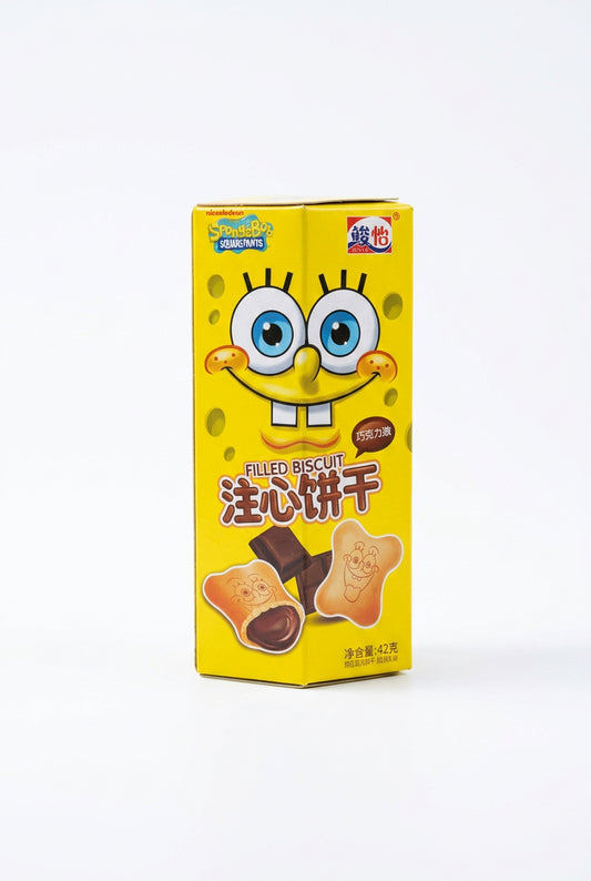 BISCOTTI SBONGEBOB  AL CIOCOLATO 42G ( BOX DA 10)