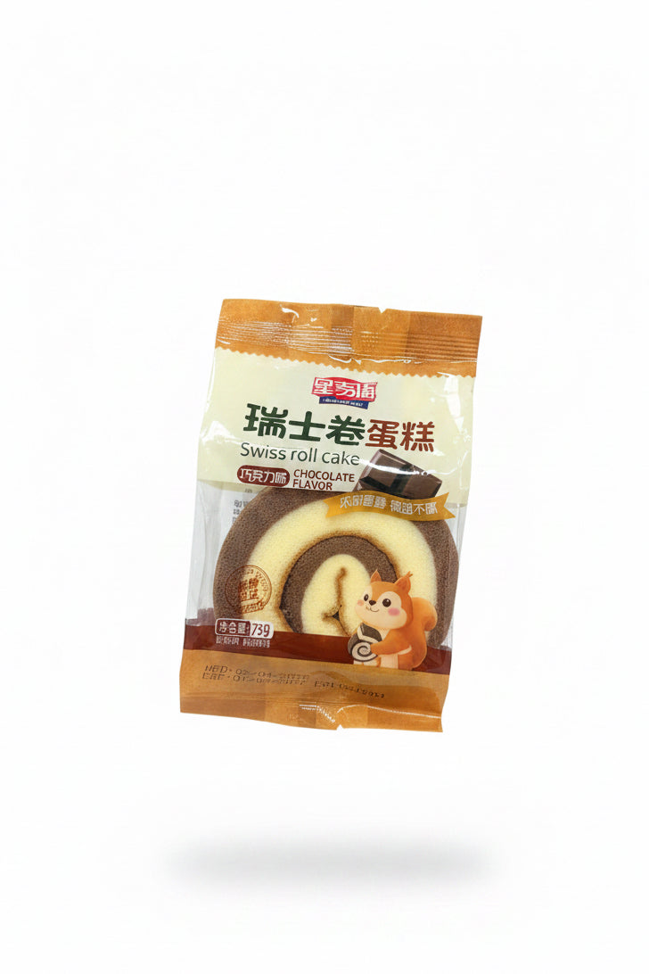 FLUFFY CAKE ROLL AL CIOCCOLATO 75g [box da 32 ]