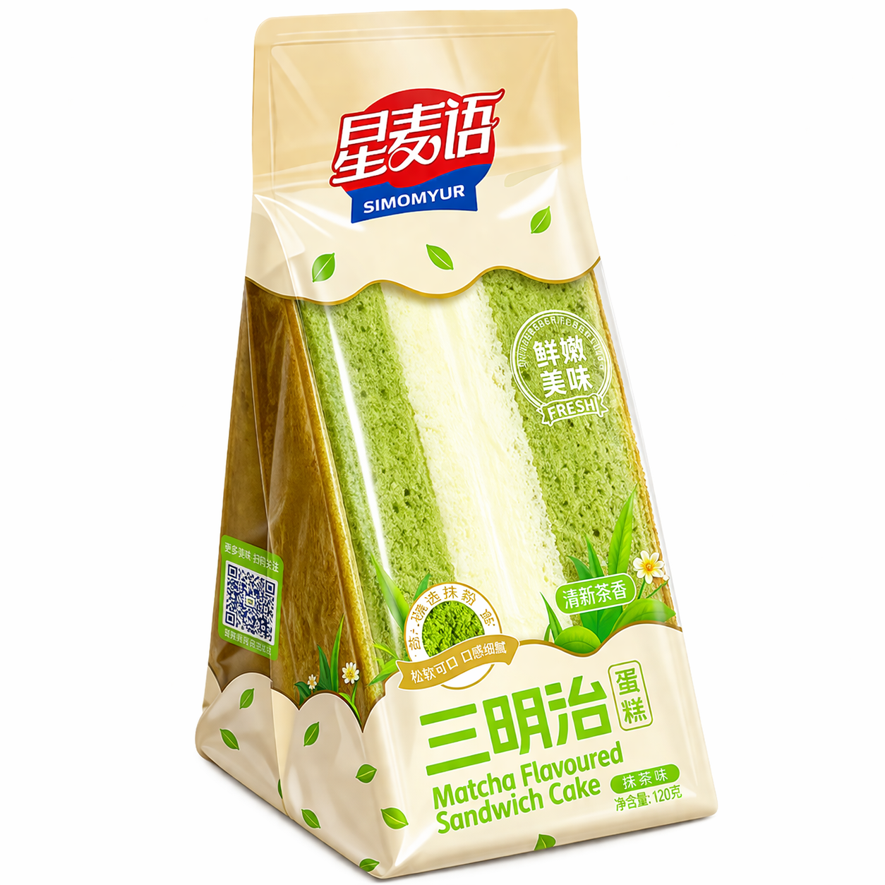 SIMOMYUR SANDWICH 120G GUSTO AL MATCHA [box da 16]
