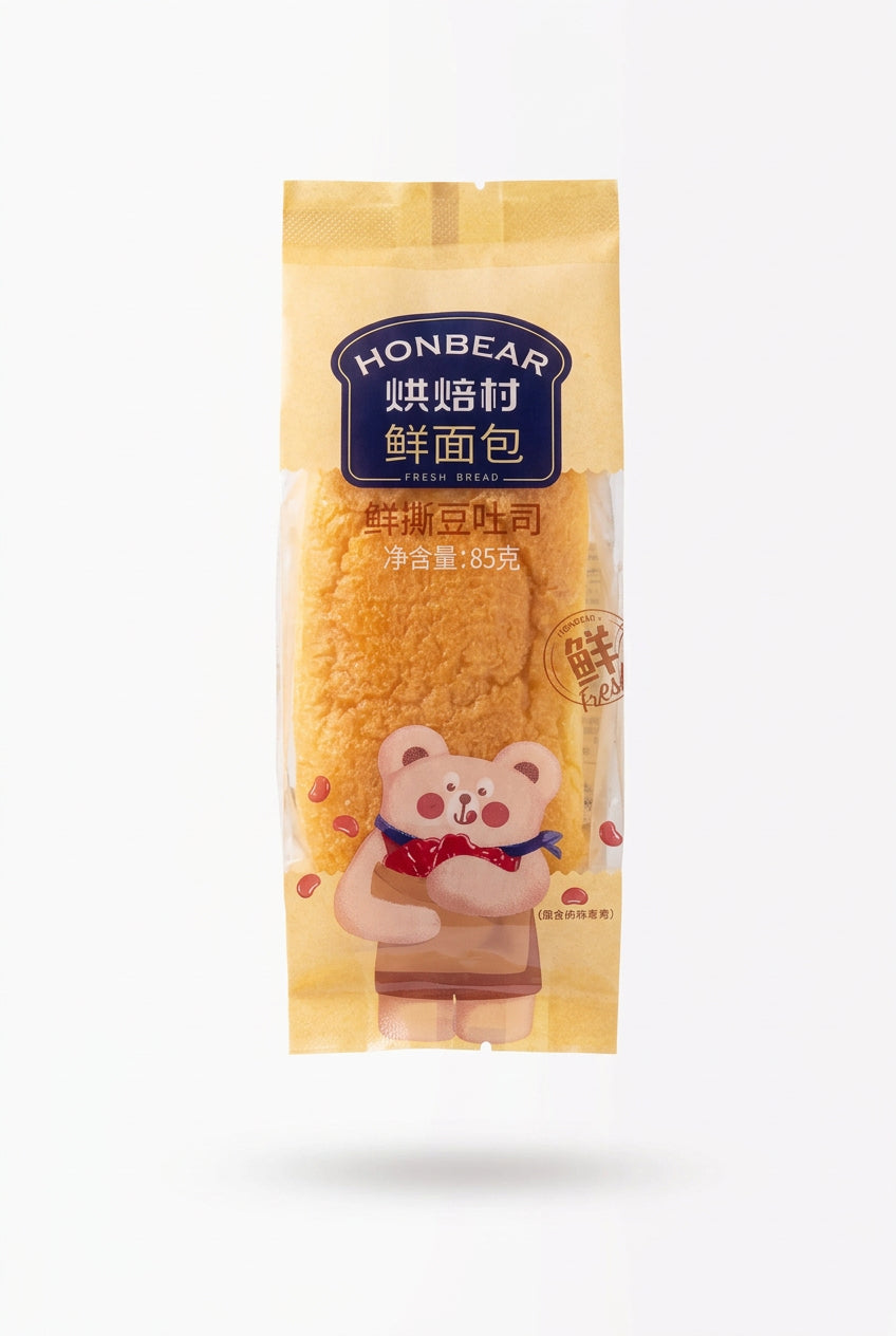 HONBEAR TOAST MORBIDO AI FAGIOLI ROSSI 85G (BOX DA 12)