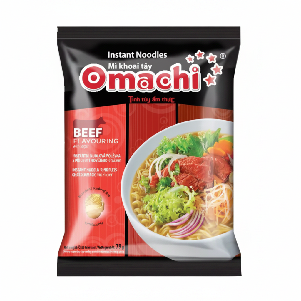 OMACHI NOODLE DI PATATE AL GUSTO DI MANZO 2 × 30 × 79 G