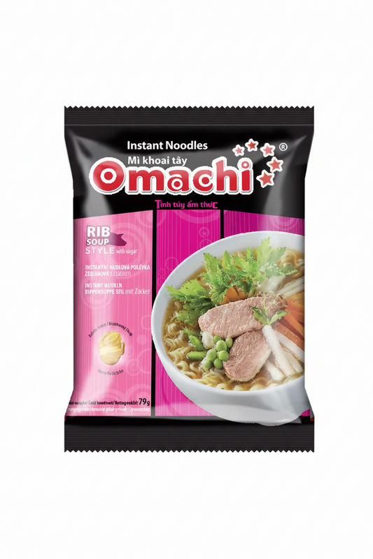 OMACHI NOODLE DI PATATE AL GUSTO DI COSTINE DI MAIALE 79 G (box da 12)