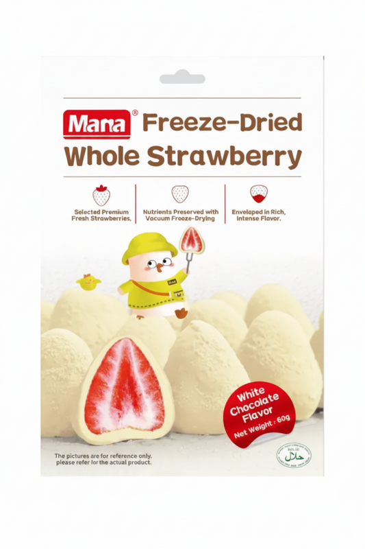 MANA CIOCCOLATO BIANCO LIOFILIZZATO ALLA FRAGOLA 60 G(box da 15)