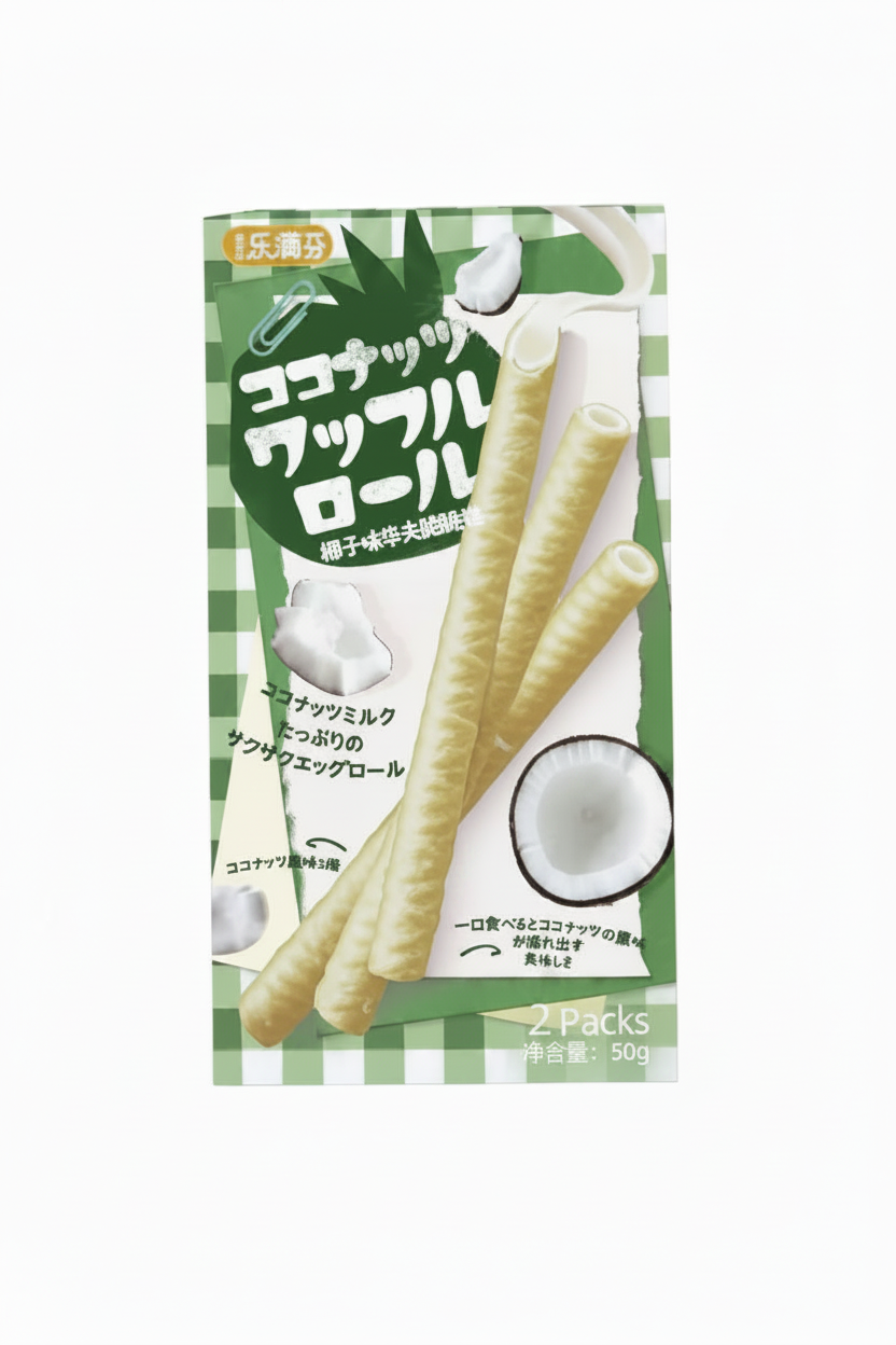 LEMANFEN ROLL DI WAFFLE AL COCCO 52 G(box da 12)