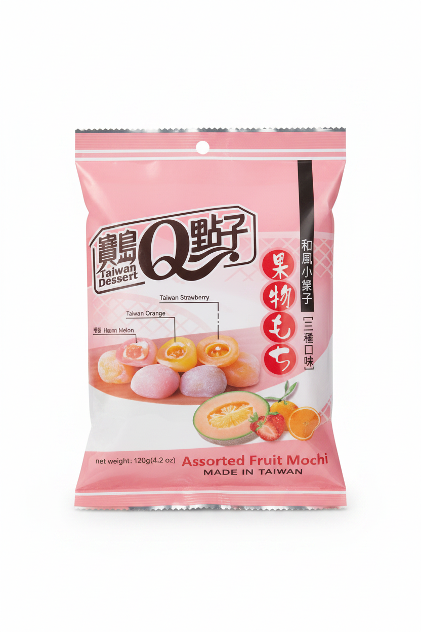 Q MINI MOCHI ASSORTITI ALLA FRUTTA 120 G(BOX DA 12)