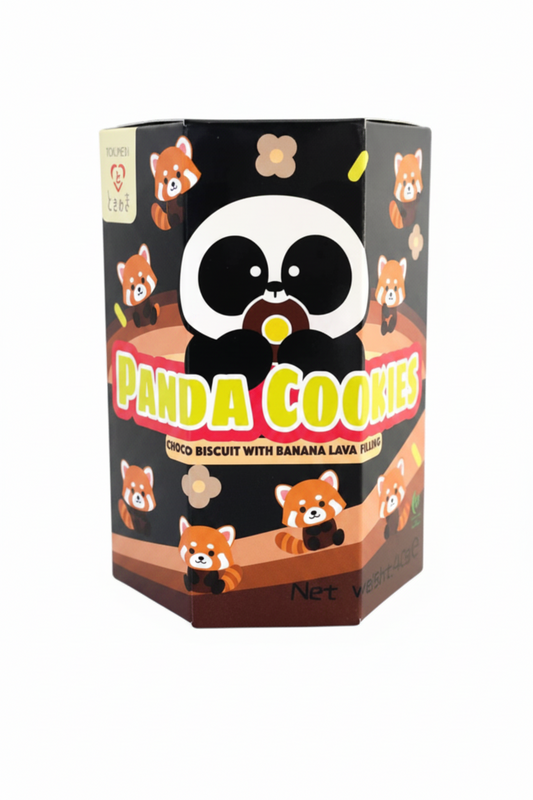TOKIMEKI BISCOTTI PANDA AL CIOCCOLATO CON RIPIENO ALLA BANANA 40 G(BOX DA 10)