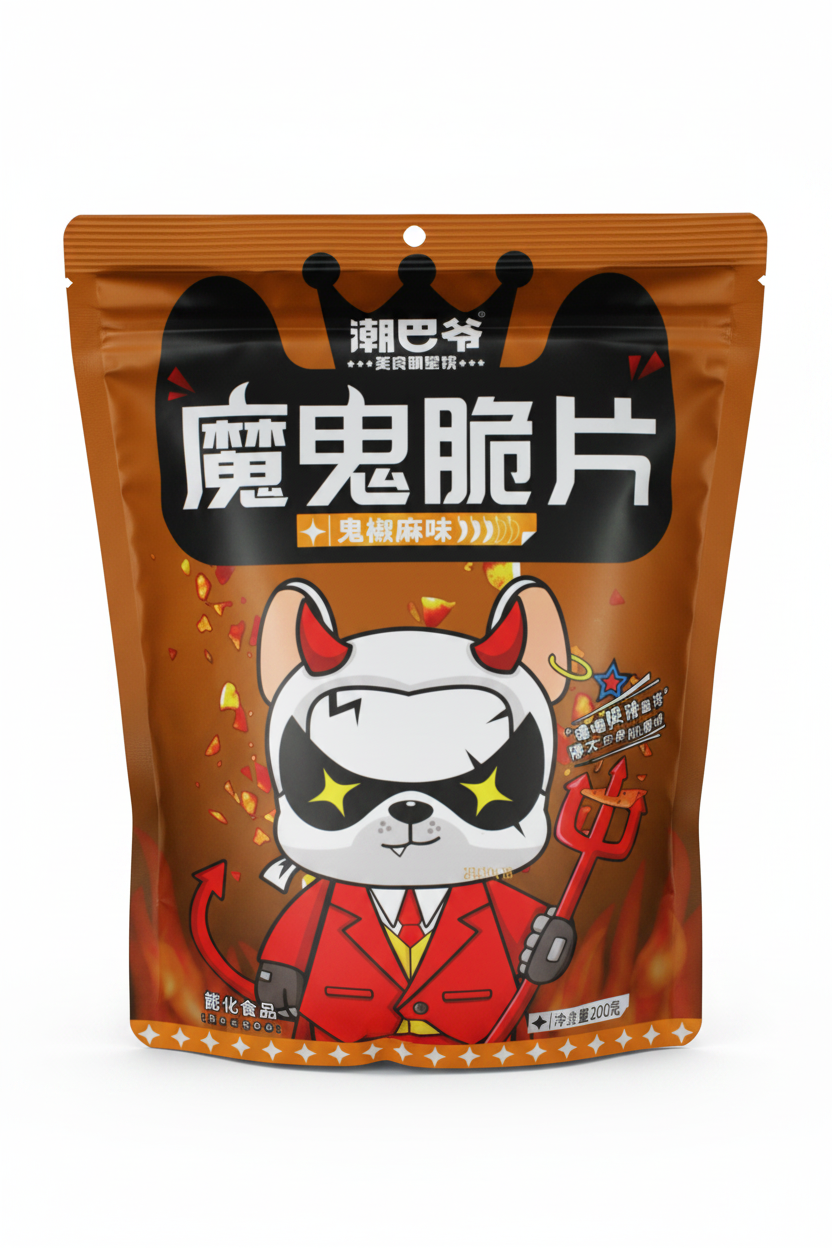 THE DEVIL CHIPS GUSTO MALA PICCANTE 200 G (BOX DA 10)