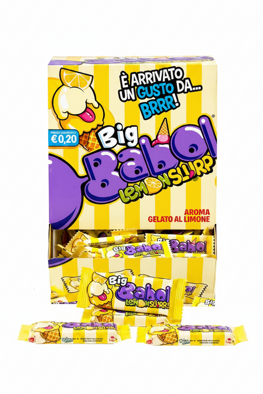 BIG BABOL LEMON SLURP GOMMA DA MASTICARE AL GUSTO DI GELATO AL LIMONE SENZA GLUTINE 200 PZ