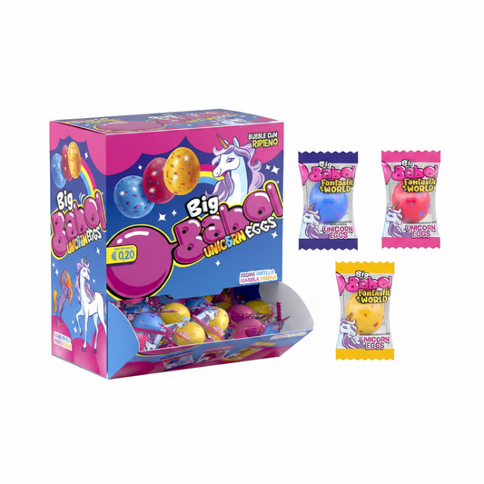 BIG BABOL UNICORN EGGS GOMME DA MASTICARE 200 PZ
