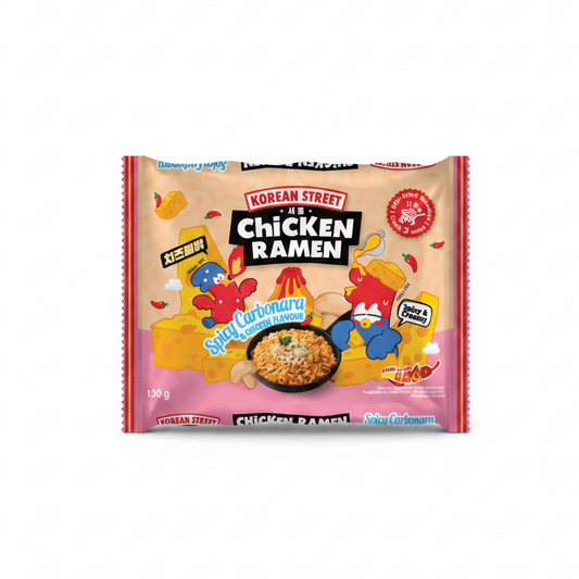 KOREAN STREET POLLO E CARBONARA PICCANTE 130 G(BOX DA 12)