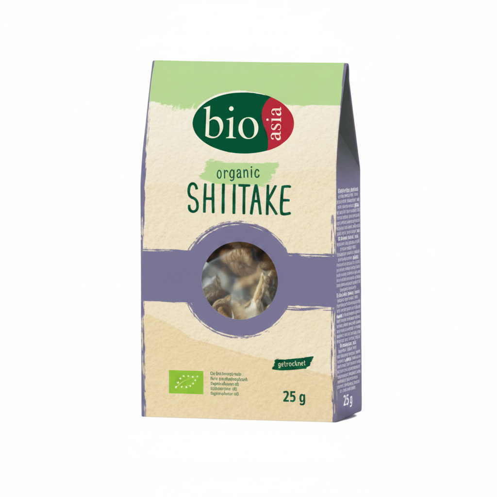 BIOASIA FUNGHI SHIITAKE BIOLOGICI ESSICCATI 25 G(BOX DA 6)