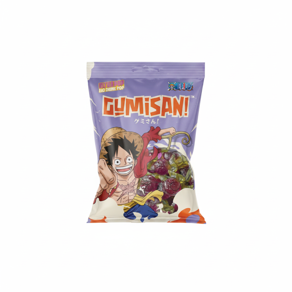GUMISAN CARAMELLE GOMMOSE A NASTRO, GUSTO UVA 180 G(BOX DA 14)