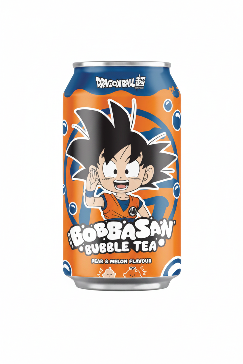BOBBASAN BUBBLE TEA AL PERA E MELONE GOKU 320 ML(BOX DA 24)