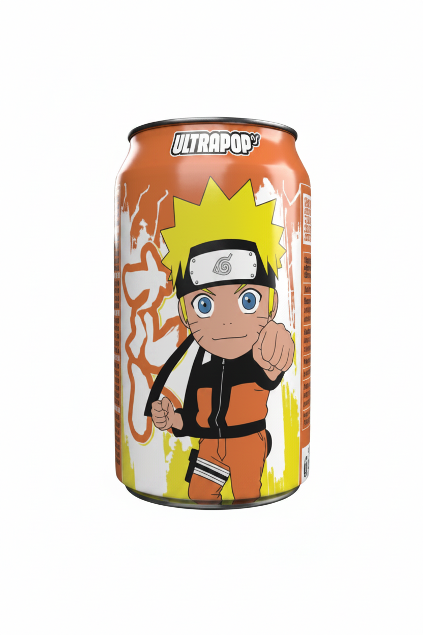 ULTRAPOP BIBITA GASSATA AL ARANCIA NARUTO 330 ML(BOX DA 24)