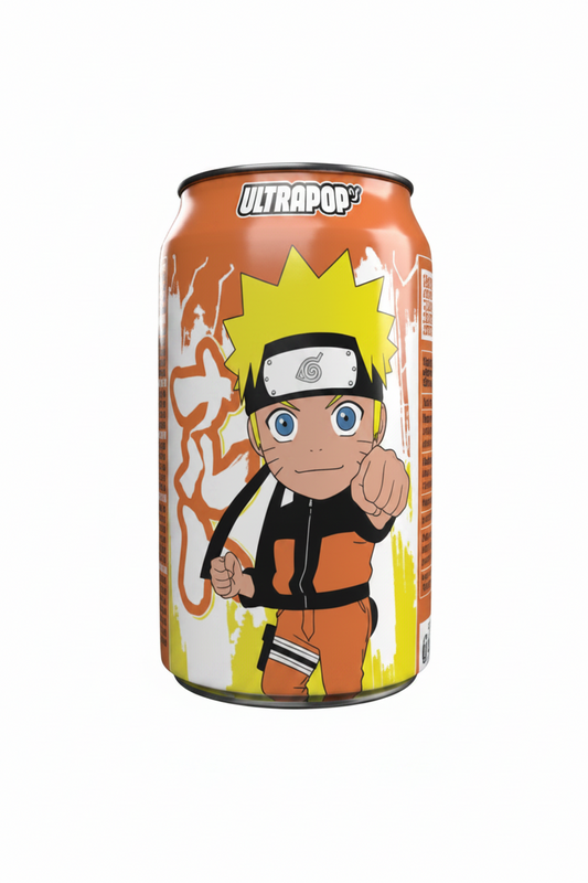 ULTRAPOP BIBITA GASSATA AL ARANCIA NARUTO 330 ML(BOX DA 24)