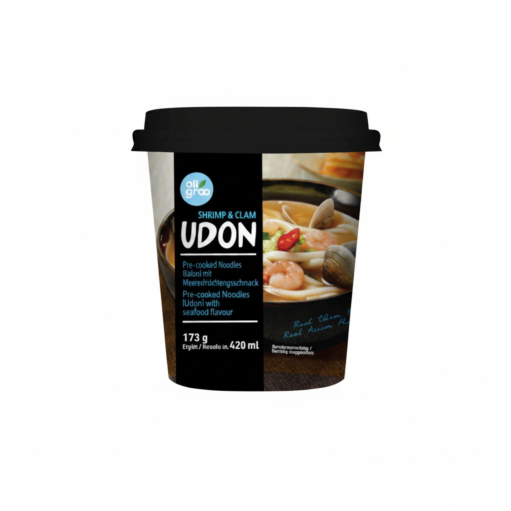 ALLGROO NOODLES UDON IN CUP AL FRUTTI DI MARE 173 G(BOX DA 12)