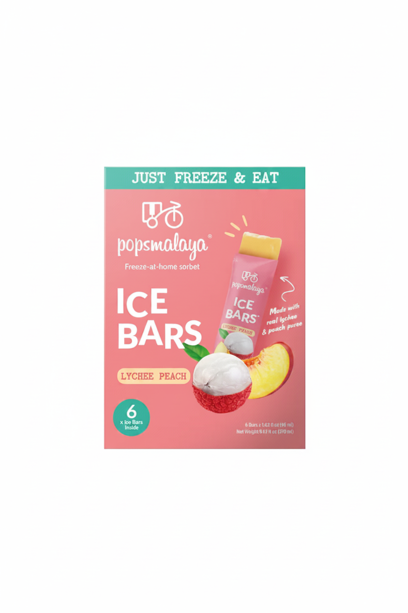 MY POPSMALAYA ICE BAR AL GUSTO DI LITCHI E PESCA 270 ML (BOX DA 6)